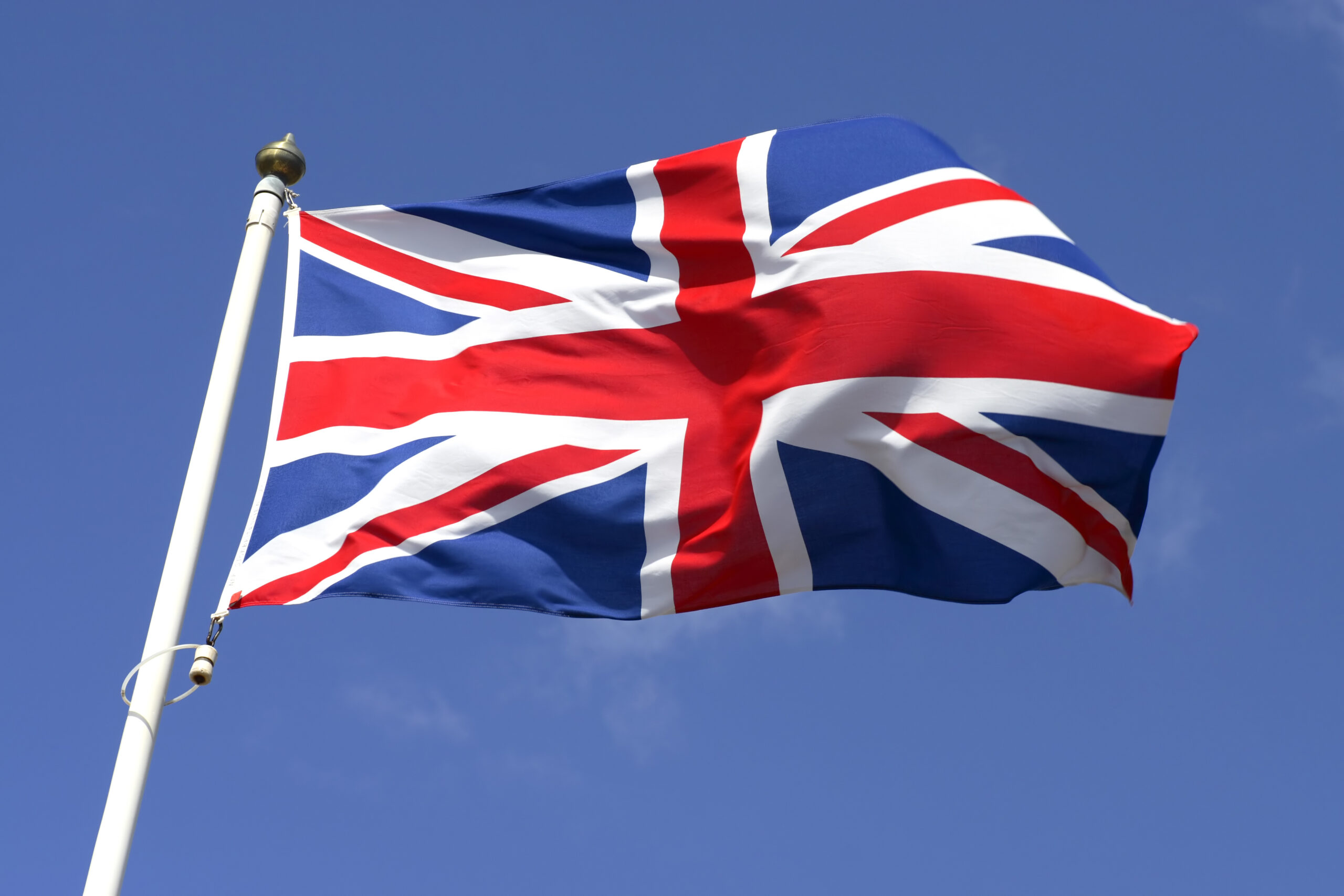 Flag of Great Britain II, Union Jack waving in the wind.
