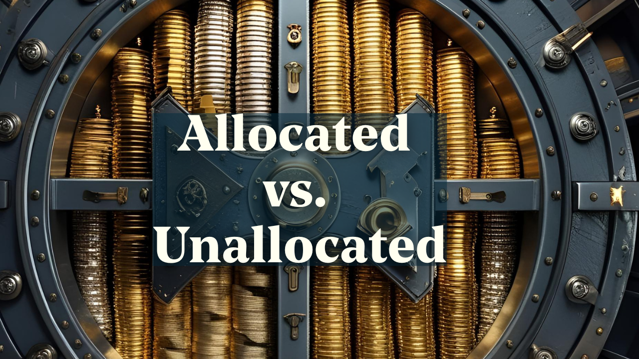 Allocated vs. Unallocated gold and silver coins in a bank vault